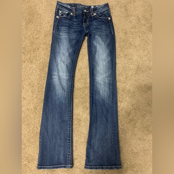 COPY - MISS ME Distressed Denim Jeans Sz27 Embellished JP5395B - Picture 1 of 16
